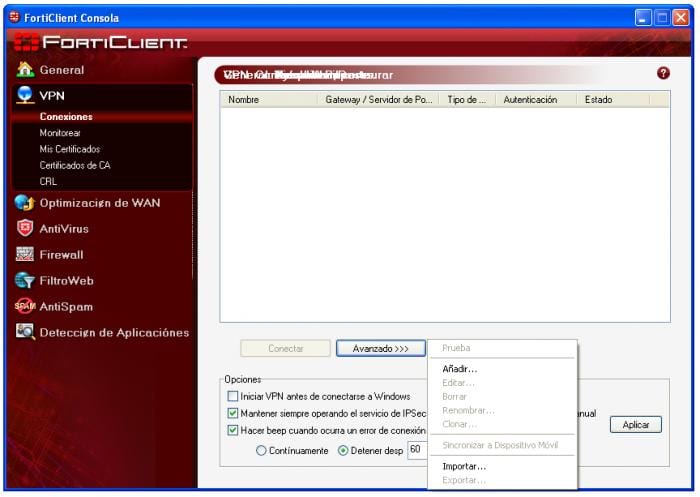 fortinet vpn client without antivirus
